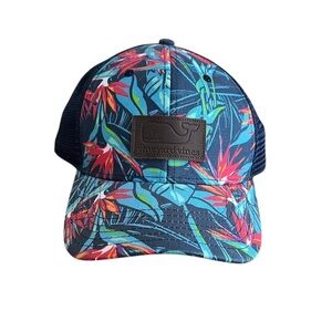 Vineyard Vines Tropical Print Baseball Hat Cap